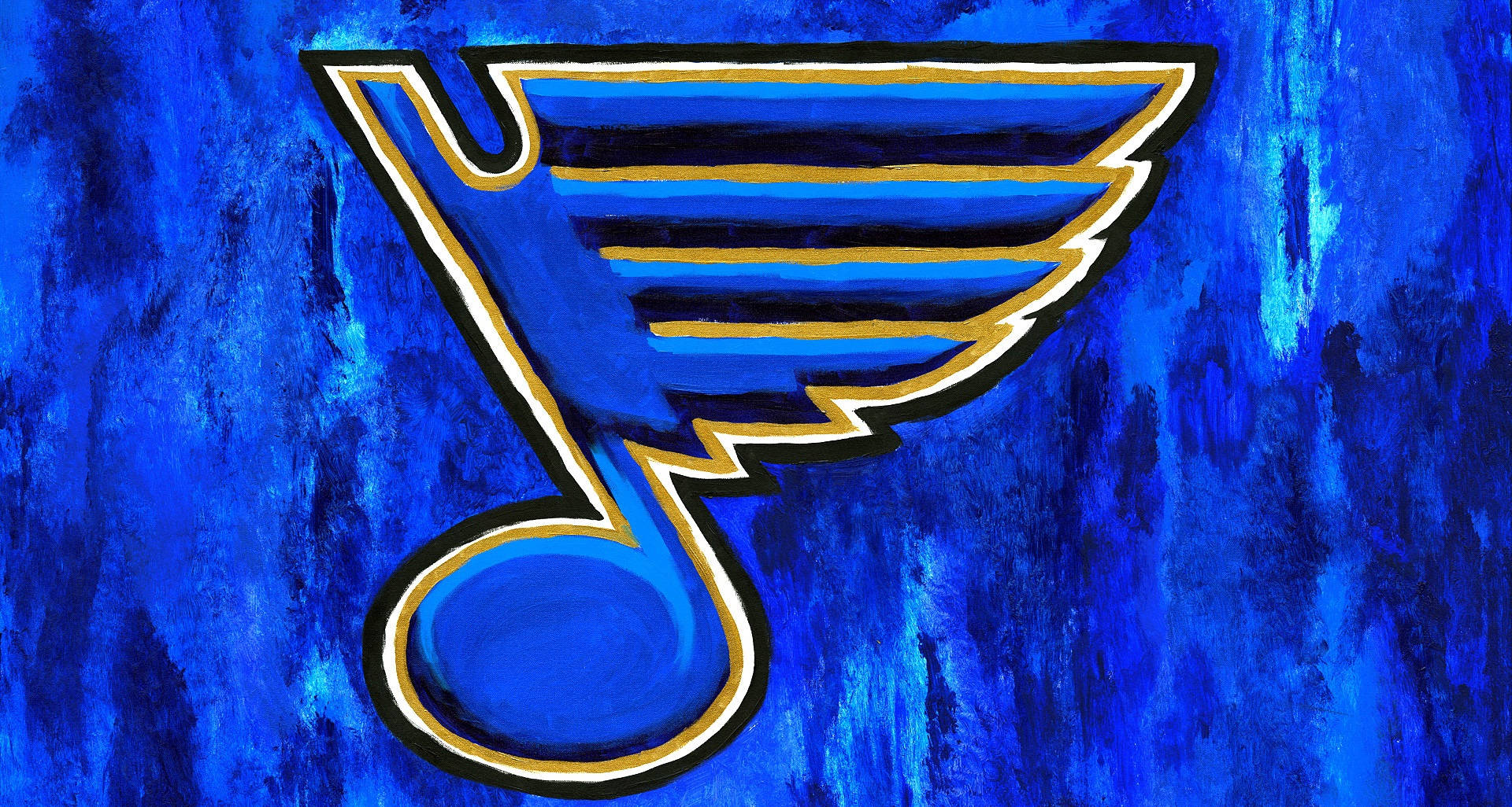St Louis Blues Painted Logo Background
