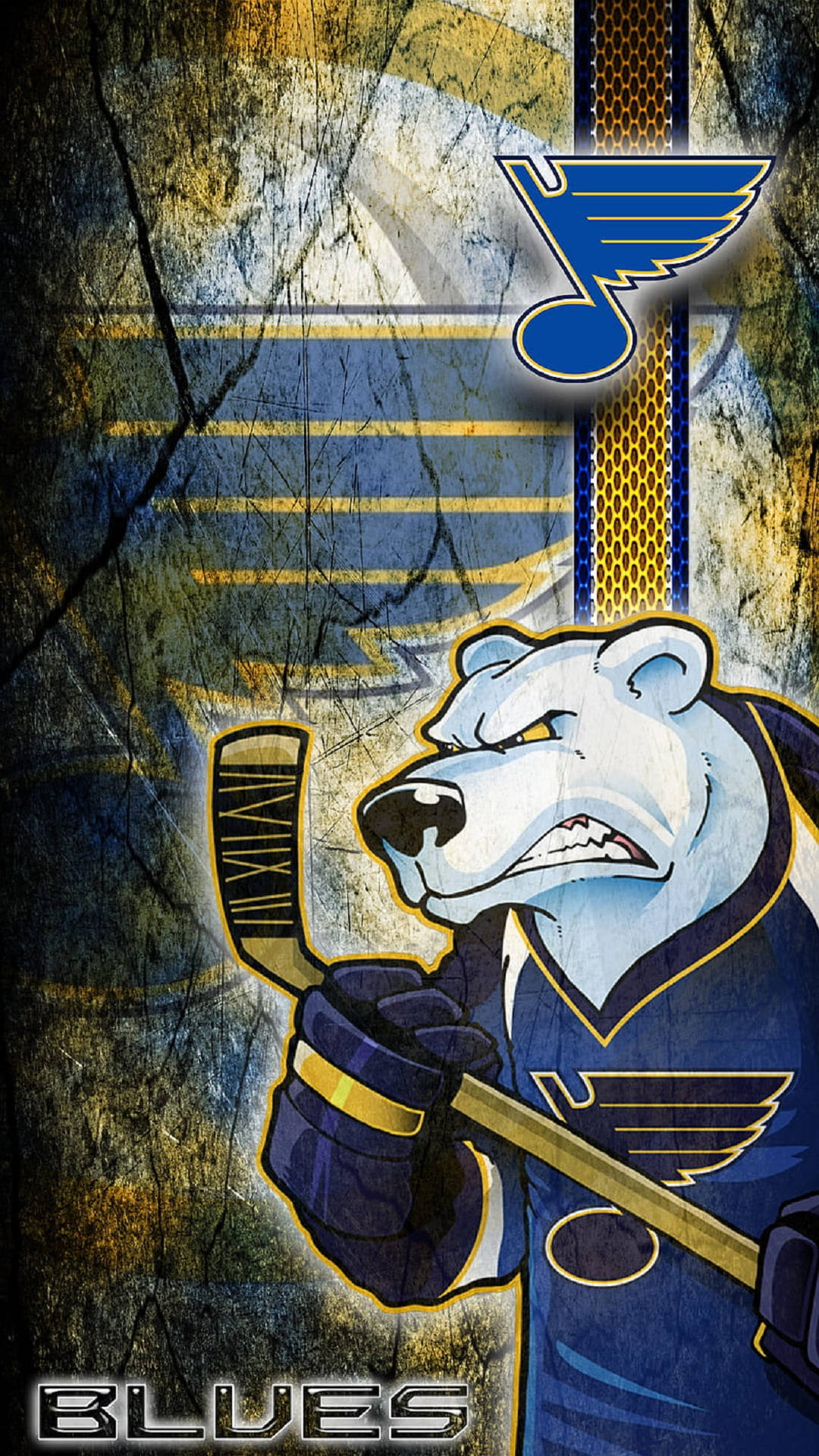St Louis Blues Polar Bear Mascot Background