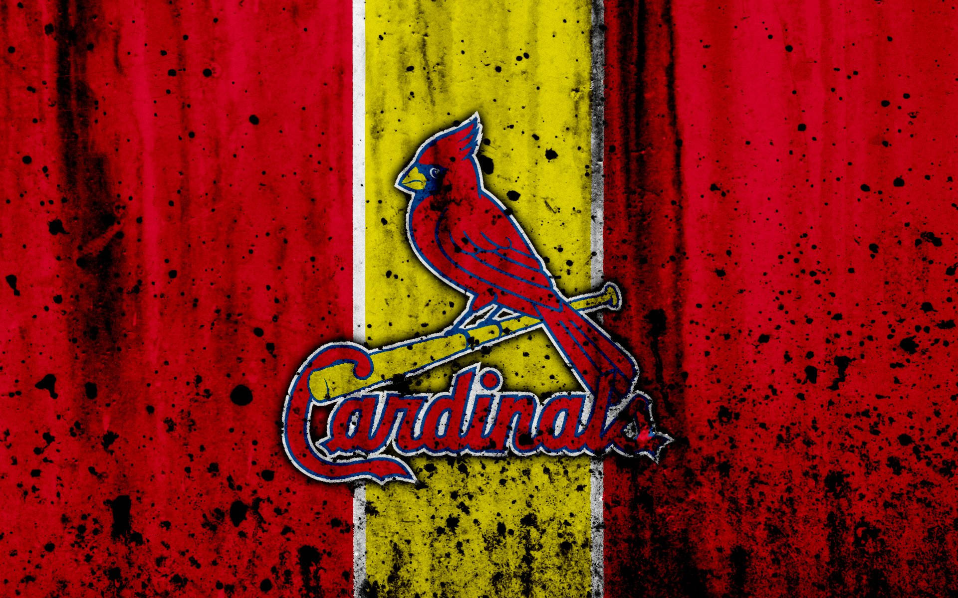 St Louis Cardinals Logo Paint Splash