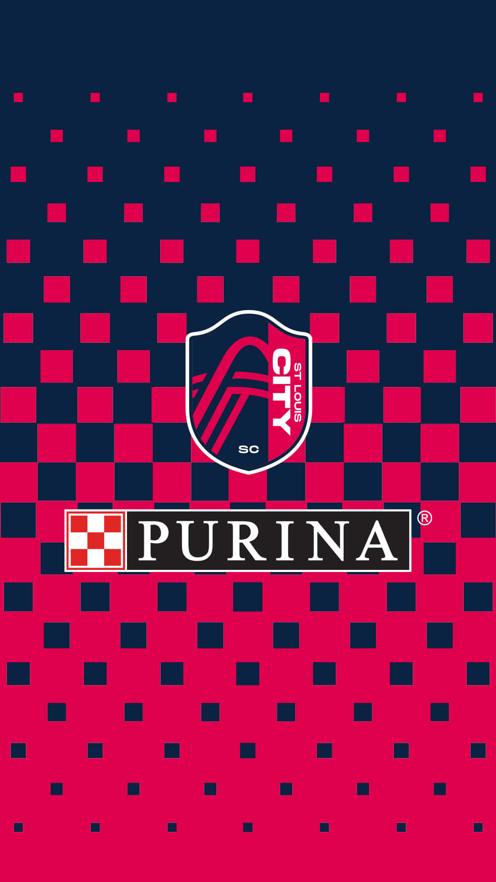 St. Louis City Sc Logo Checkered Pattern Background