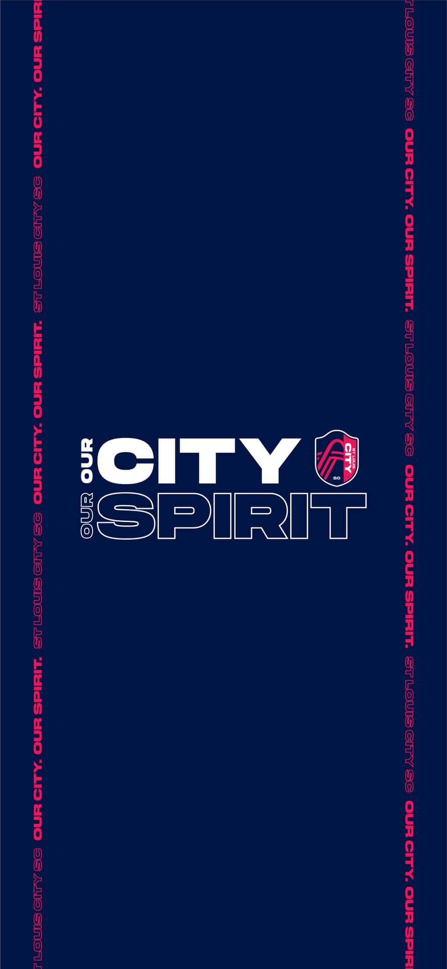 St. Louis City Sc Our City Our Spirit Dark Blue Background