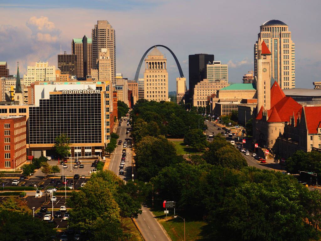 St Louis Green Trees Background