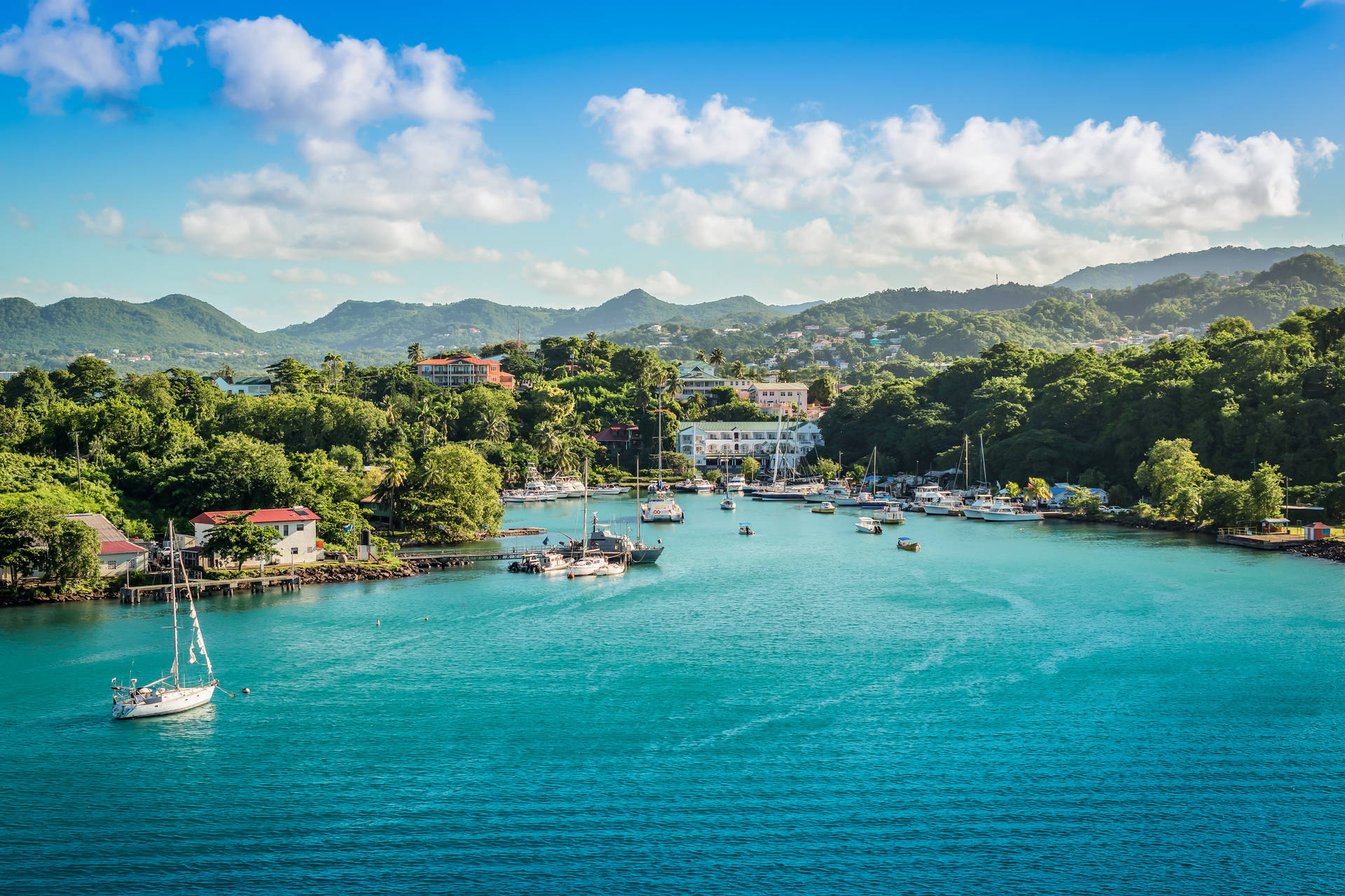 St. Lucia Castries Marina Background