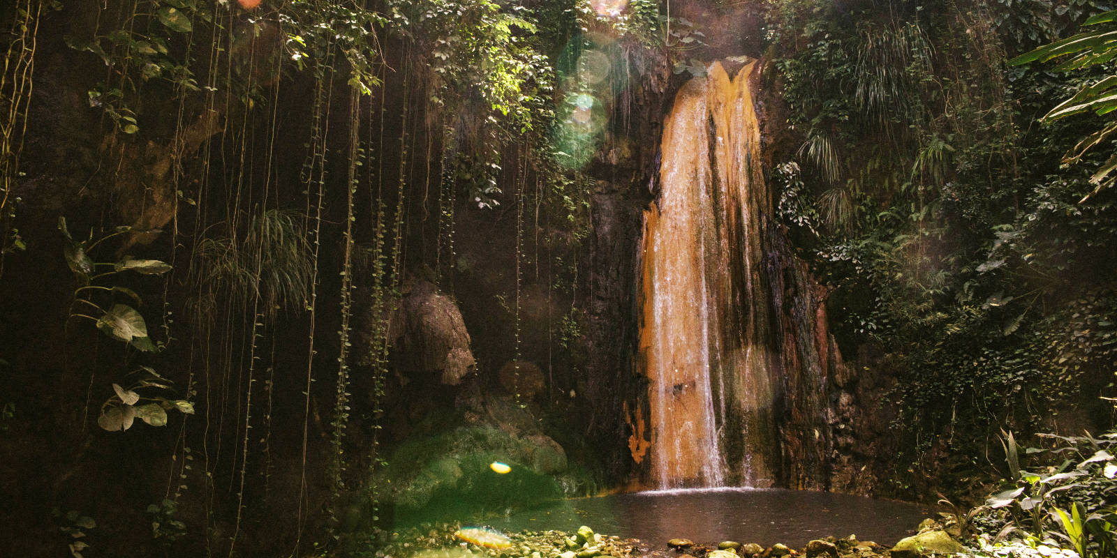 St. Lucia Diamond Waterfall Background