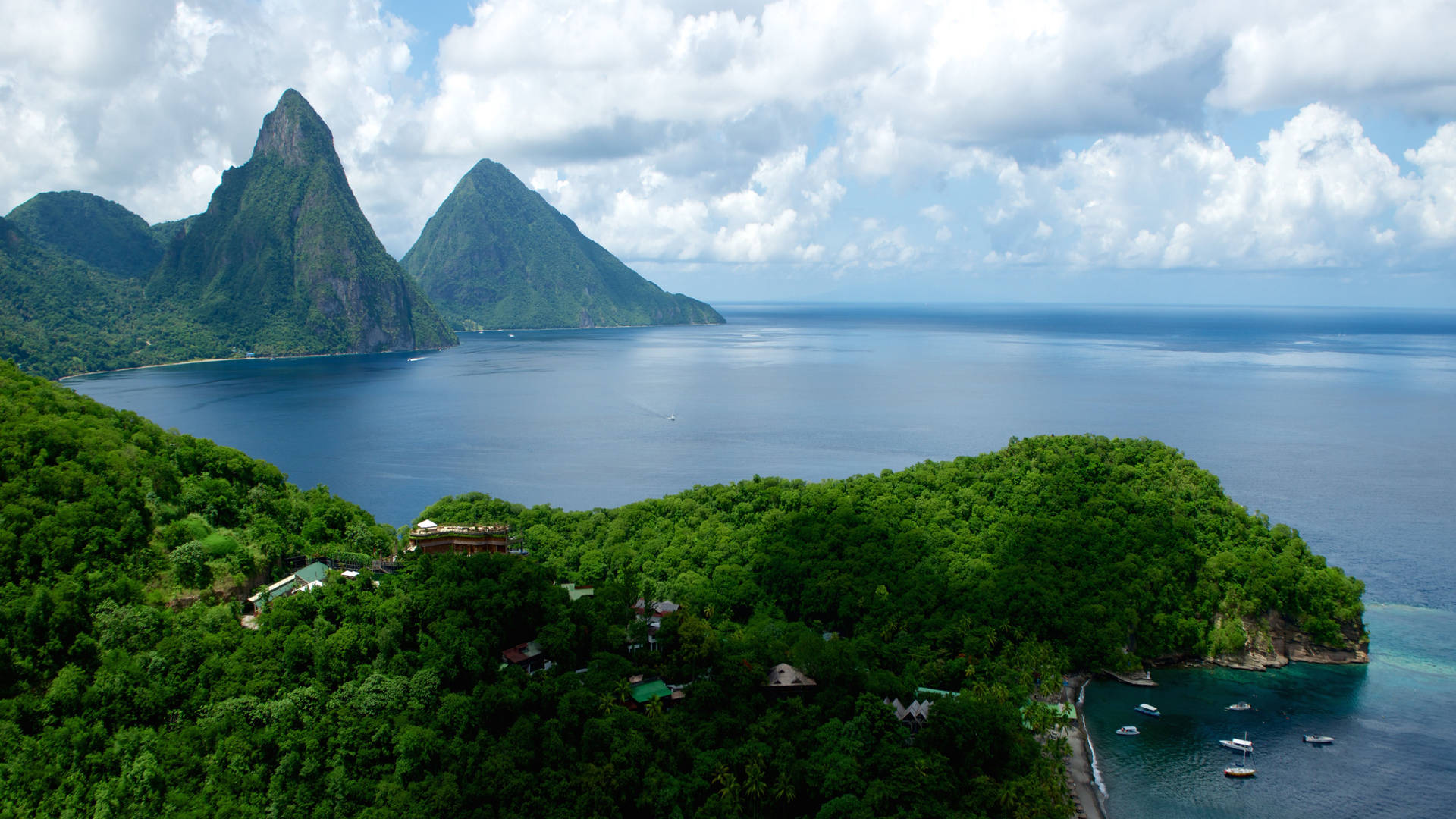 St. Lucia Gros Piton Aerial View