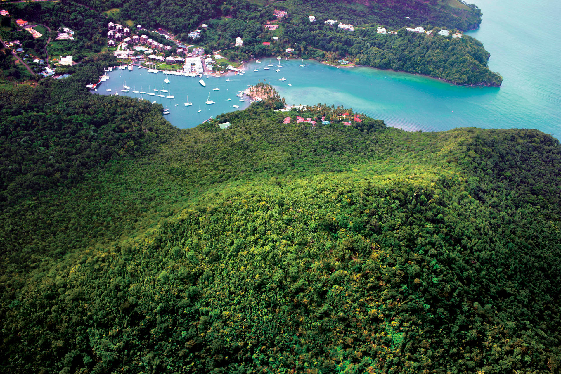 St. Lucia Marigot Bay Background