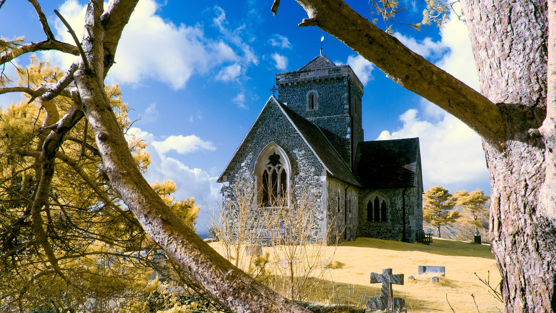 St. Martha's Church - A Masterpiece Of Medieval Architecture In England Background