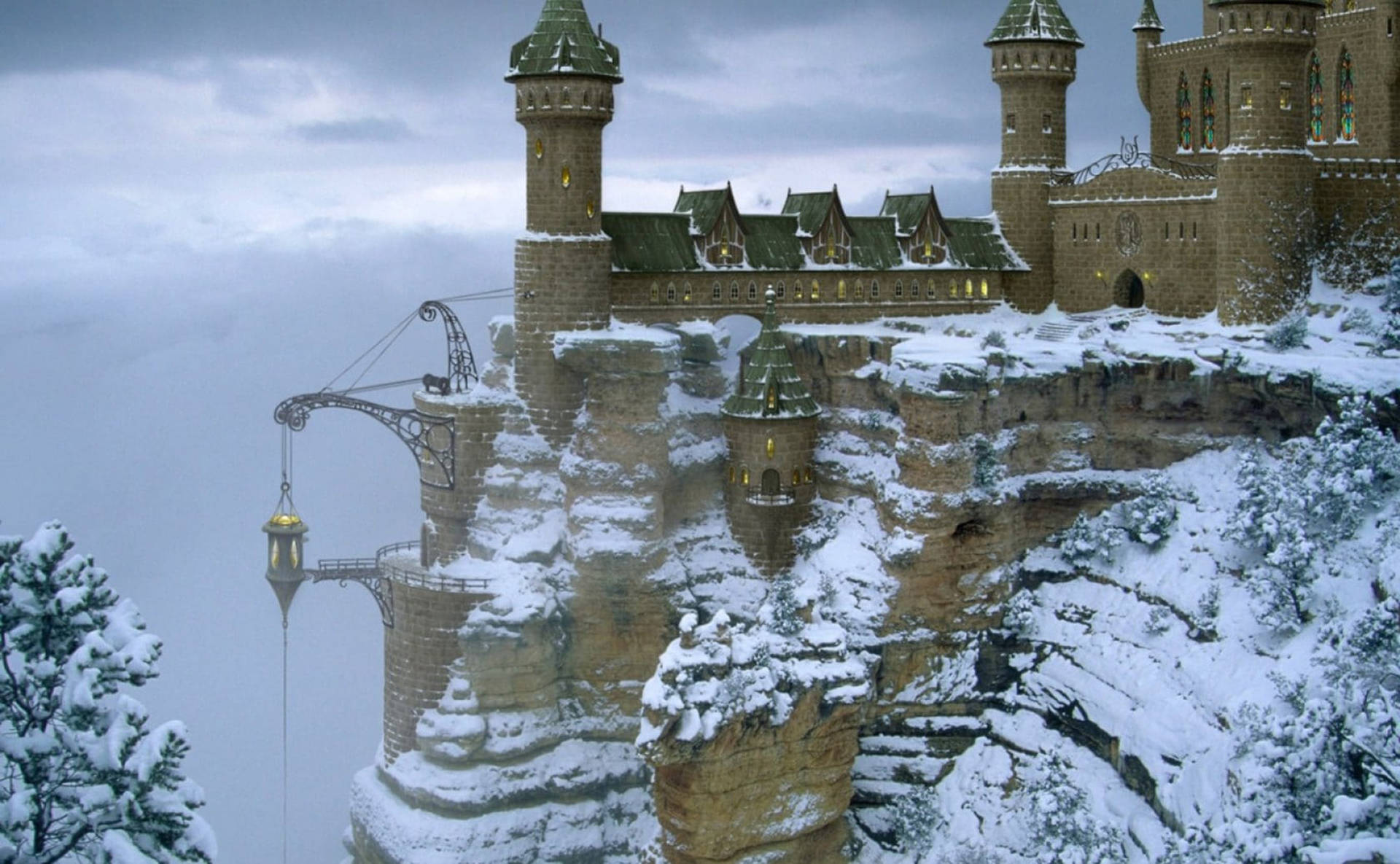 St. Michael's Mount Frozen Castle Background