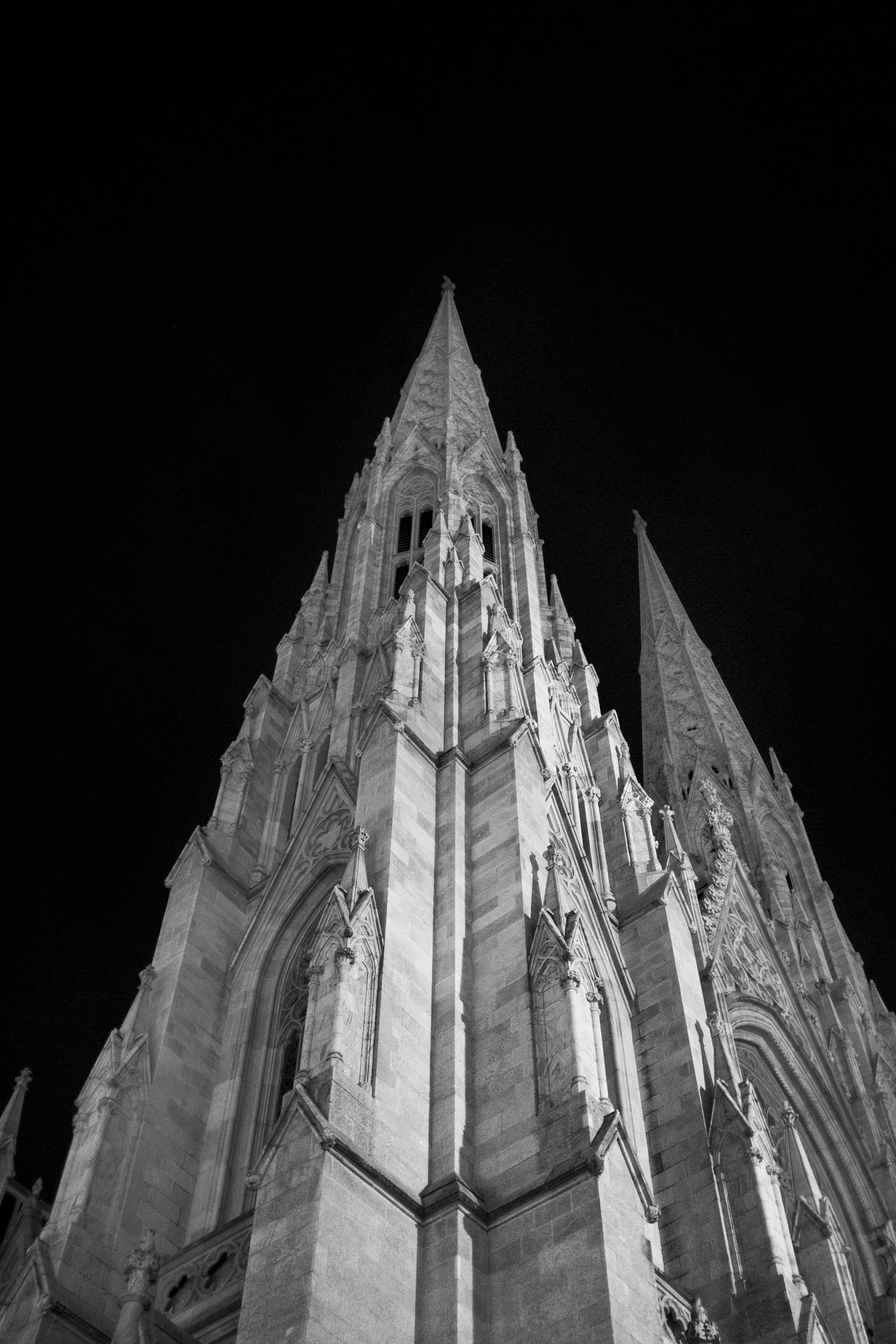 St Patrick Cathedral New York Black And White Background