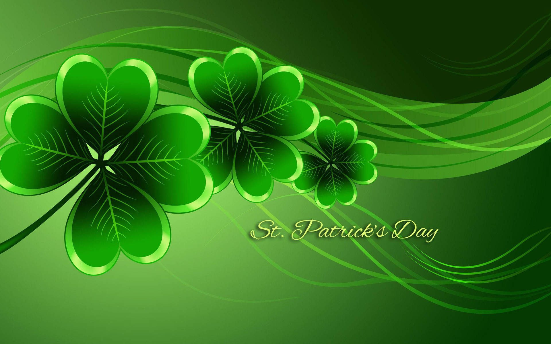 St Patrick's Day Clover Digital Art Background