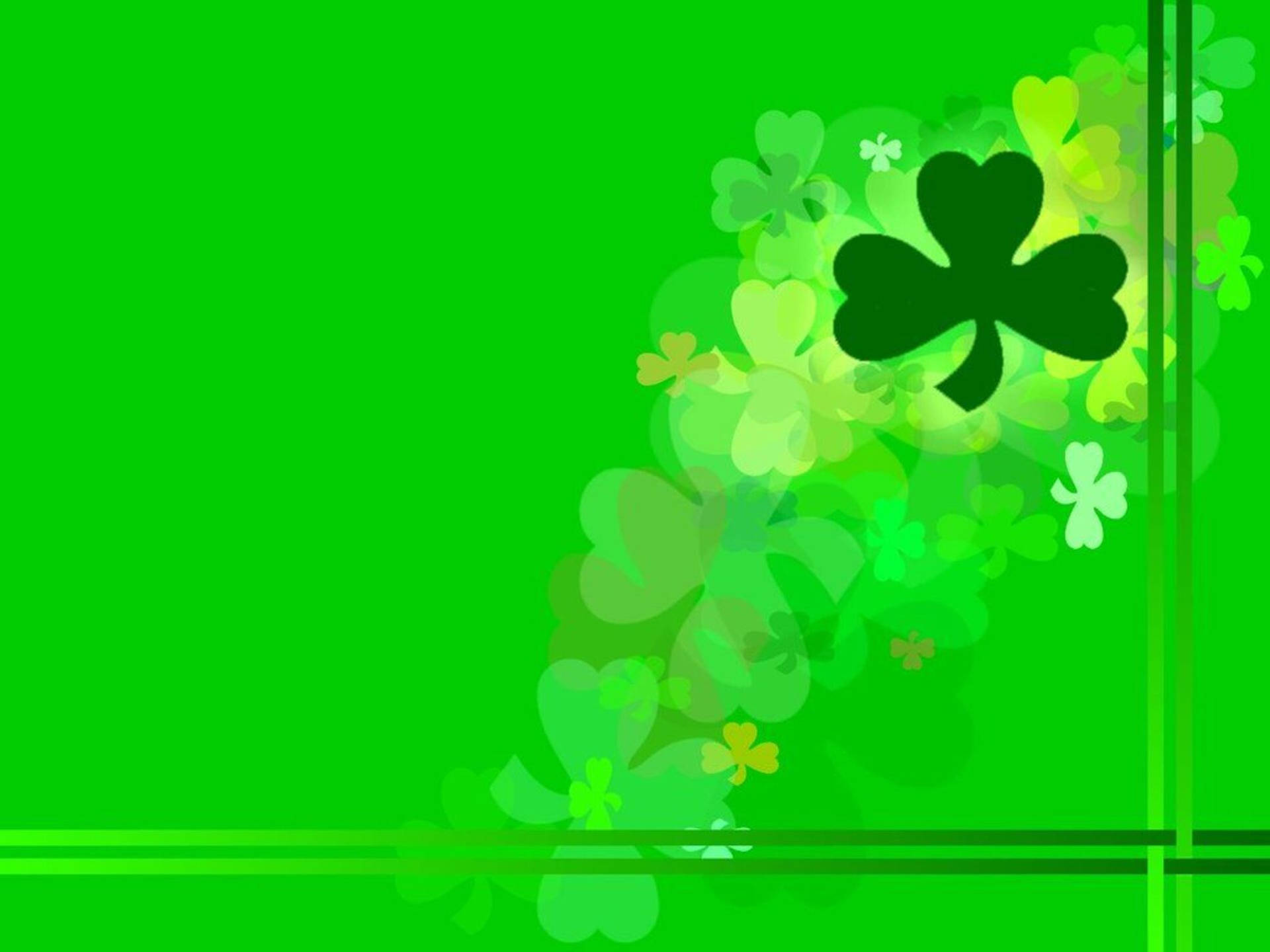 St Patrick's Day Shamrock Digital Art Background