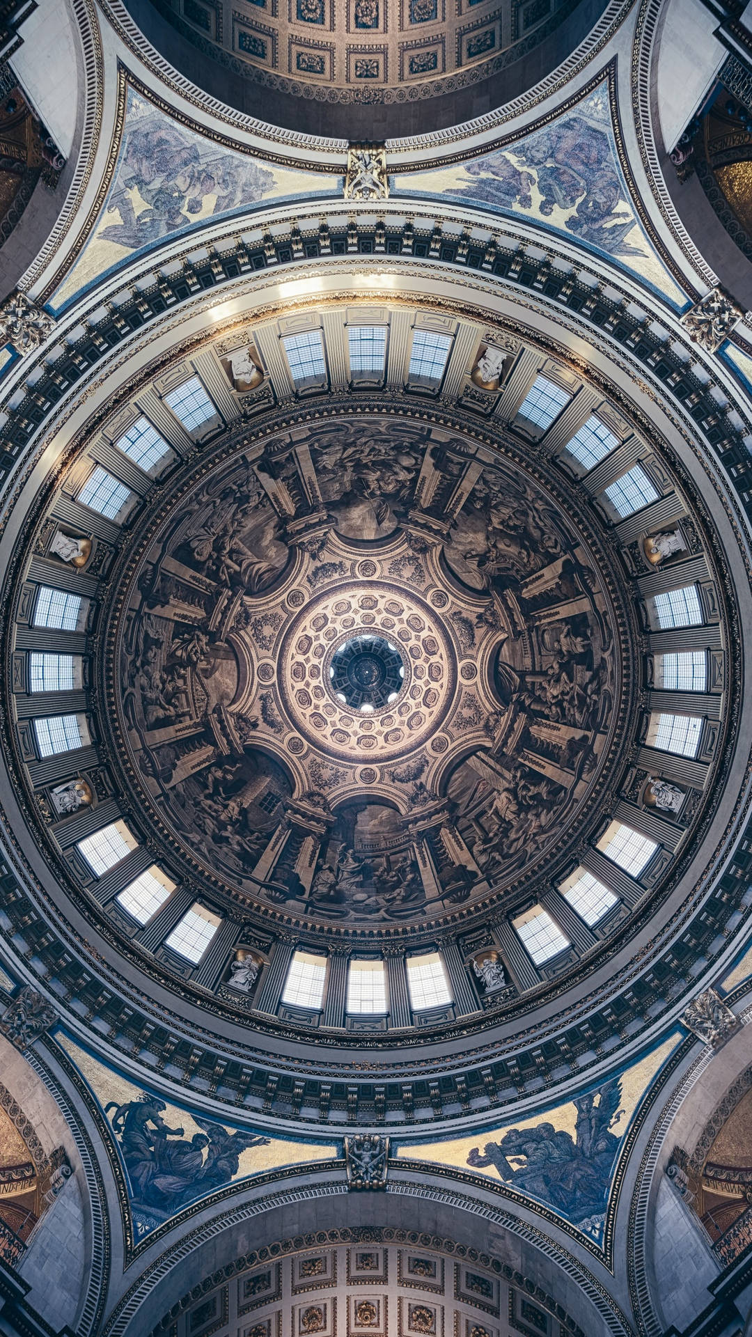 St Paul Cathedral Dome Overhead Background