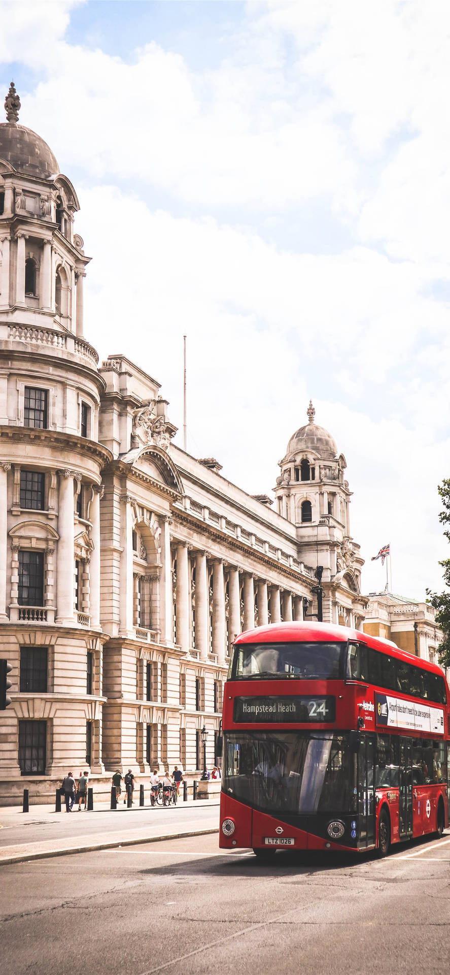 St Paul Cathedral Phone Red Bus Background