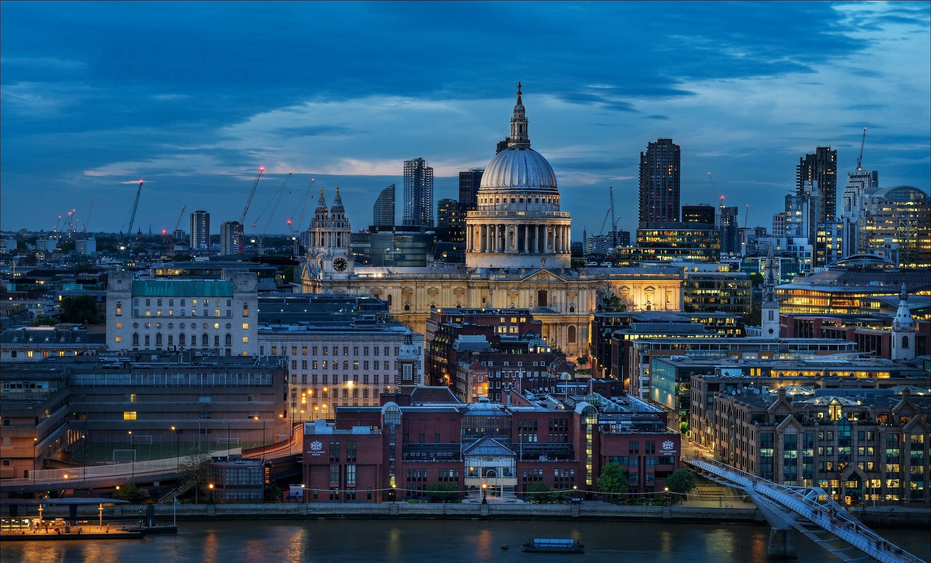 St Paul City Of London Evening Background