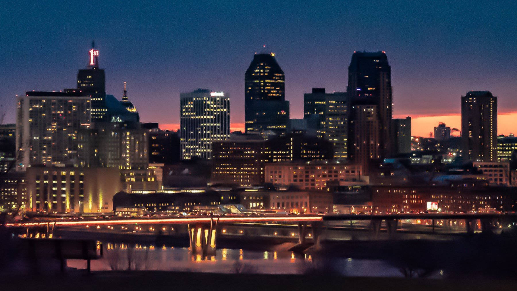 St Paul Minnesota Evening Skyline Background