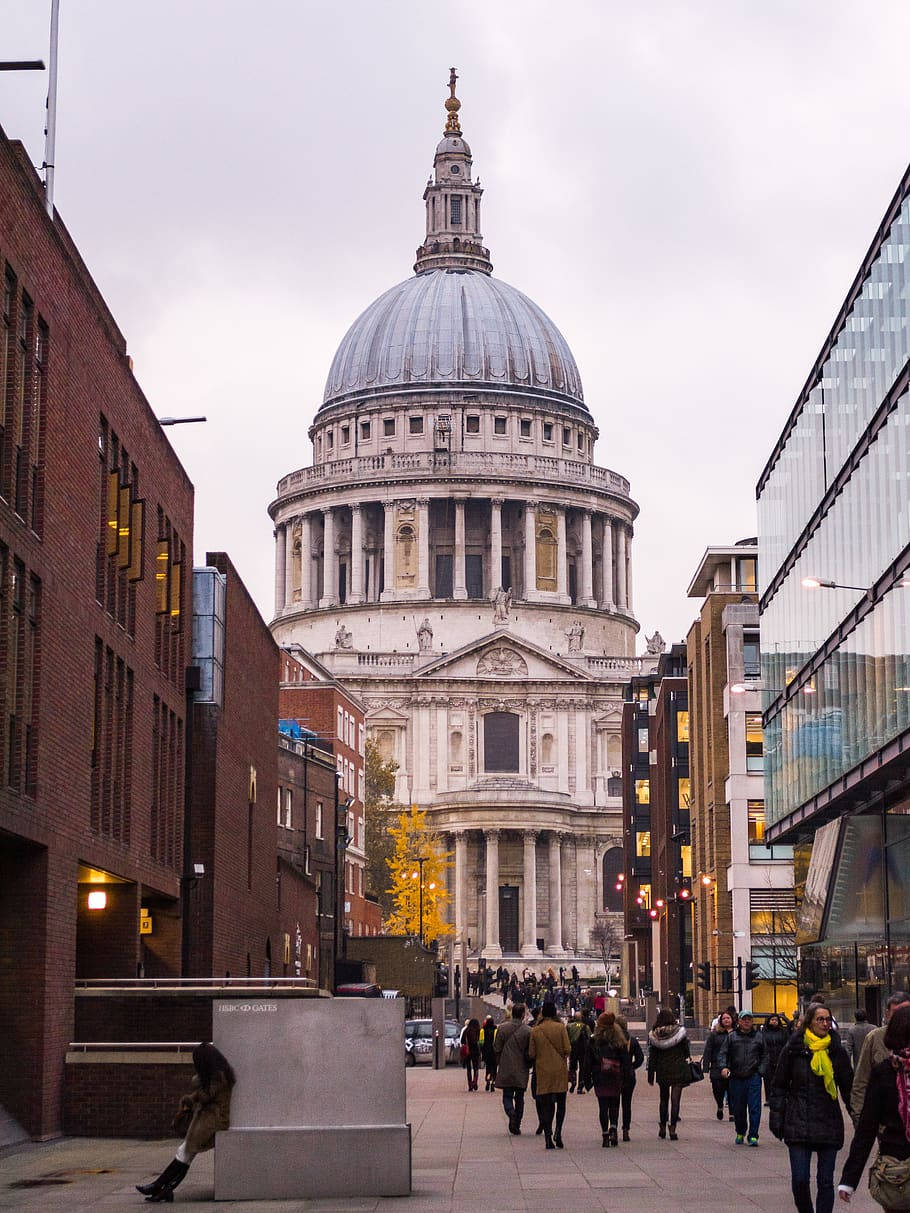 St Paul People Walking Towards Background