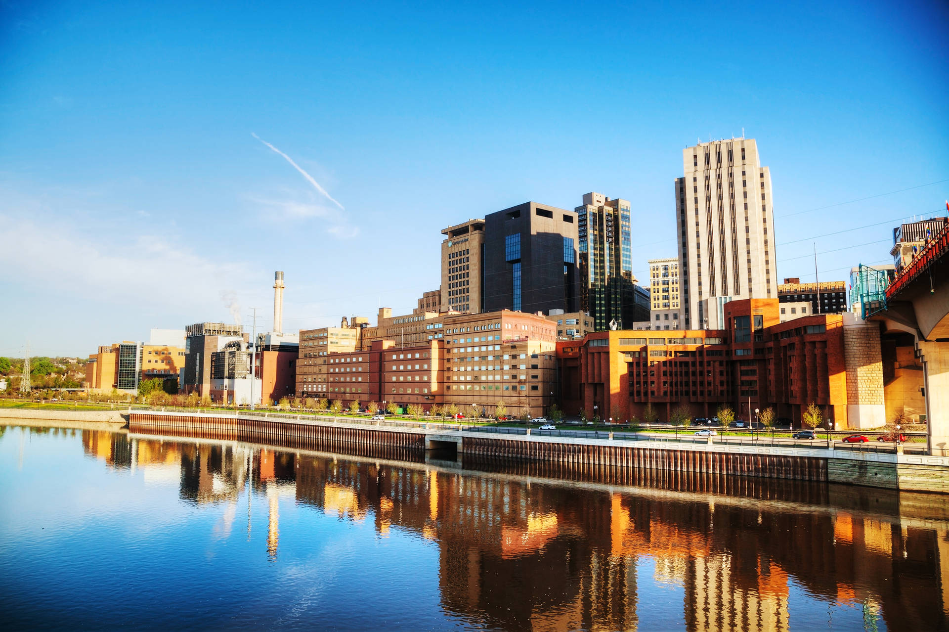 St Paul Riverfront Buildings Background