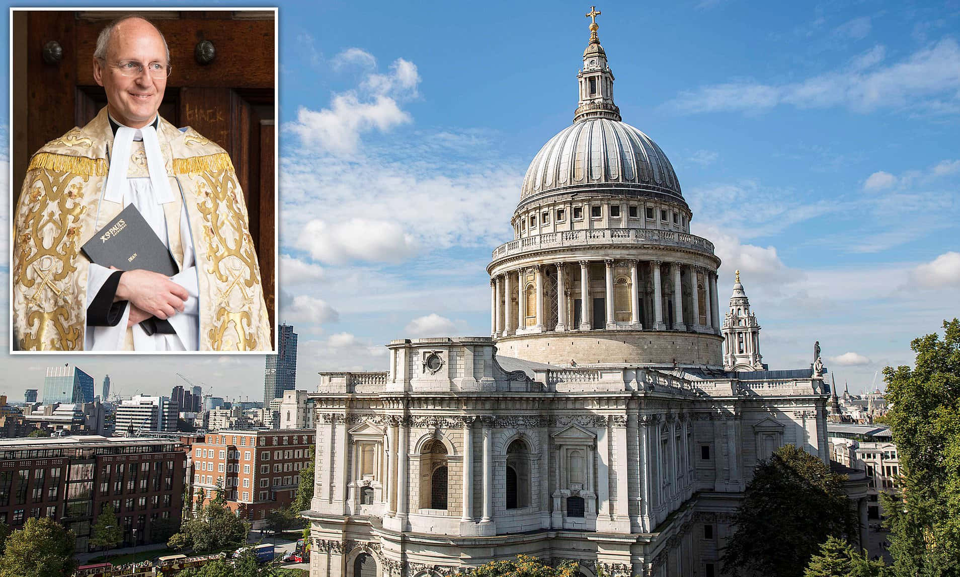 St. Paul's Cathedral And Priest Collage