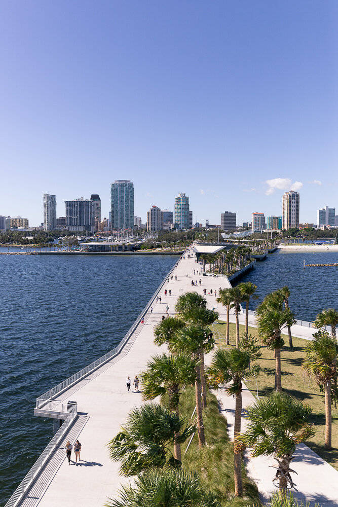 St Petersburg Pier Portrait Background