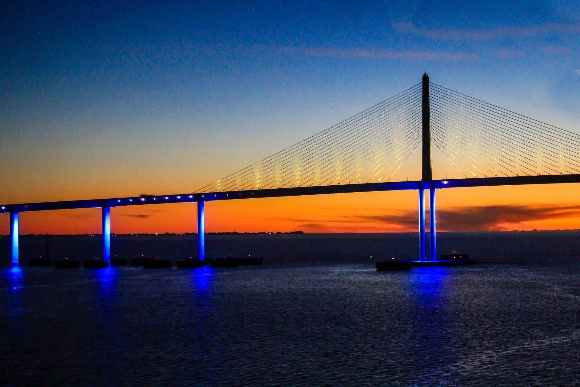 St Petersburg Sunshine Skyway Bridge Background