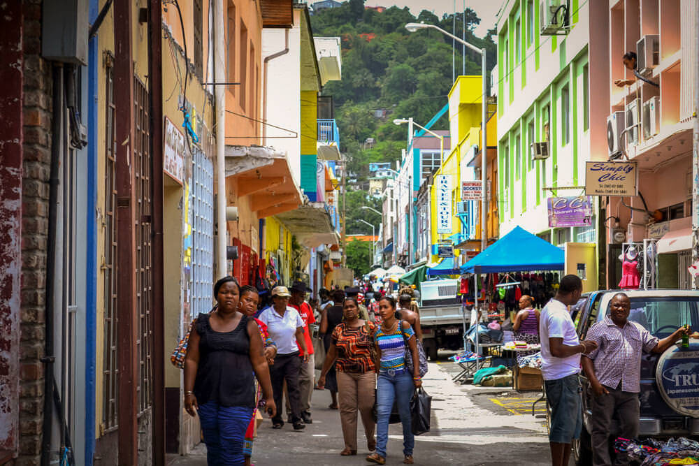 St Vincent And The Grenadines Busy Streets Background