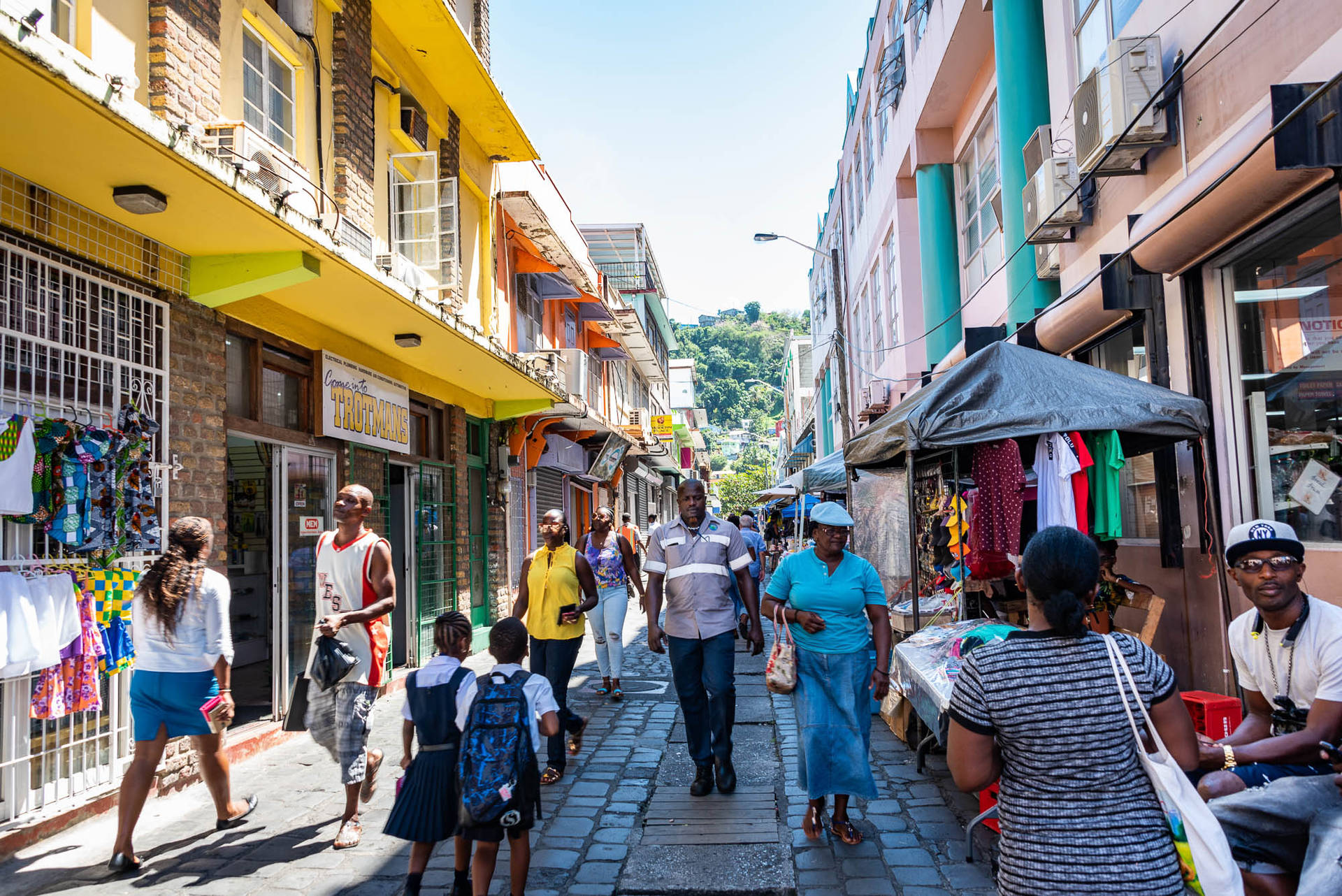 St Vincent And The Grenadines Kingstown Street Background