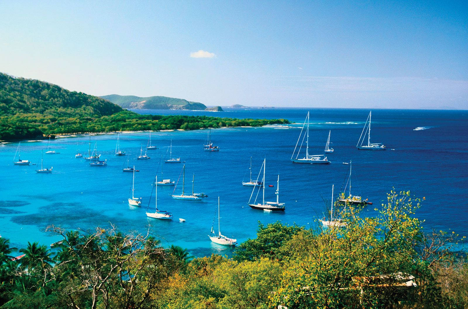 St Vincent And The Grenadines Sailing Ships Background