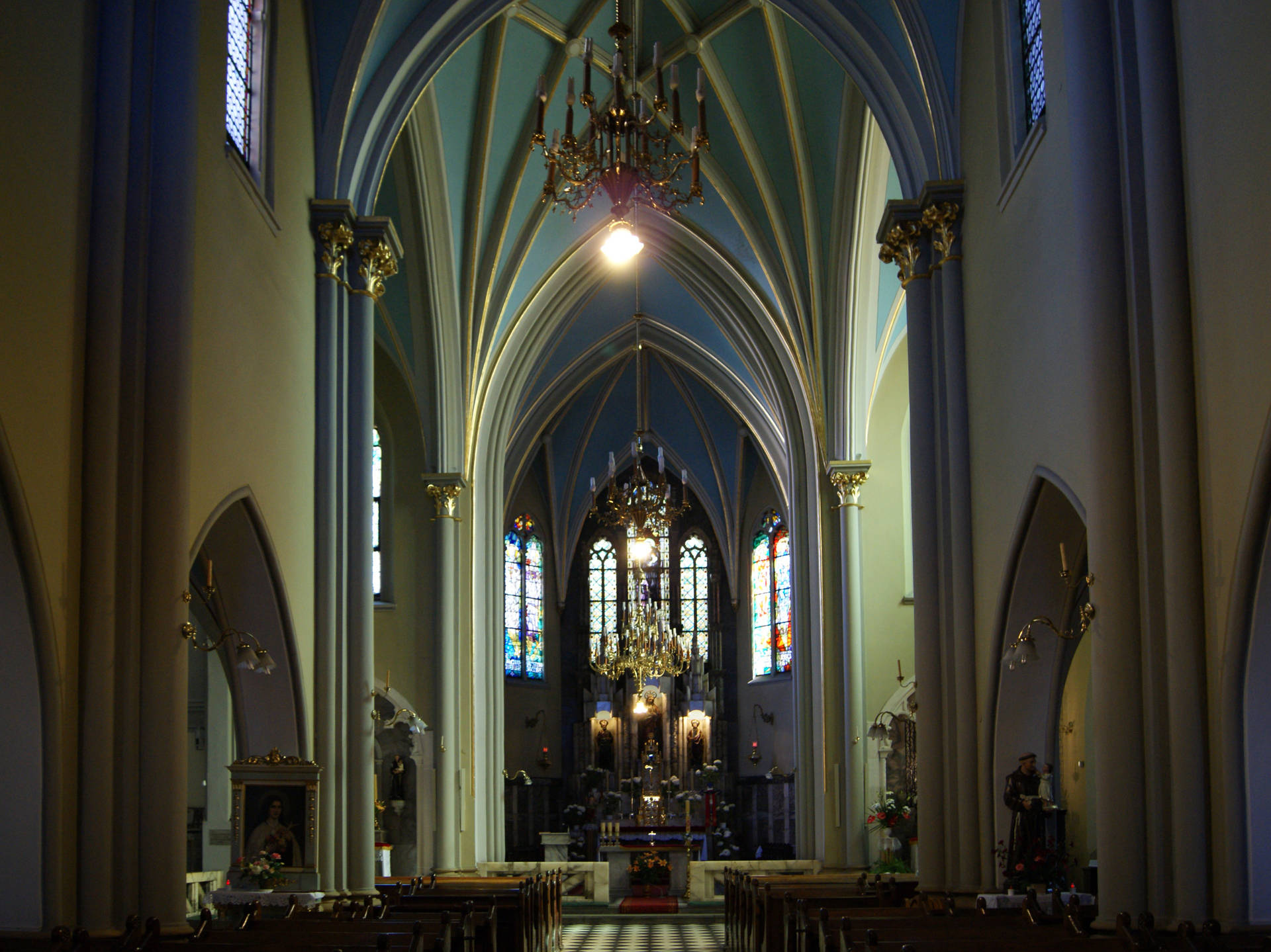 St. Vincent De Paul Church In Krakow Poland Background