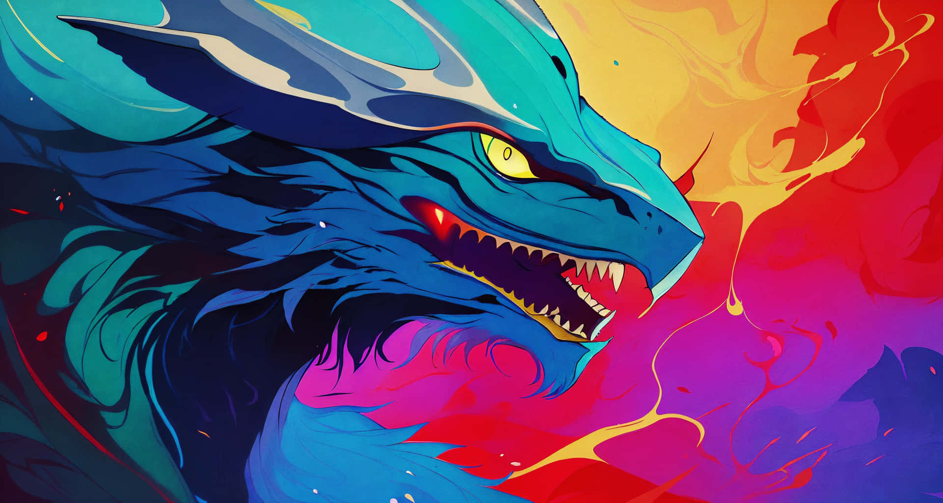Stable Colorful Dragon [wallpaper] Background