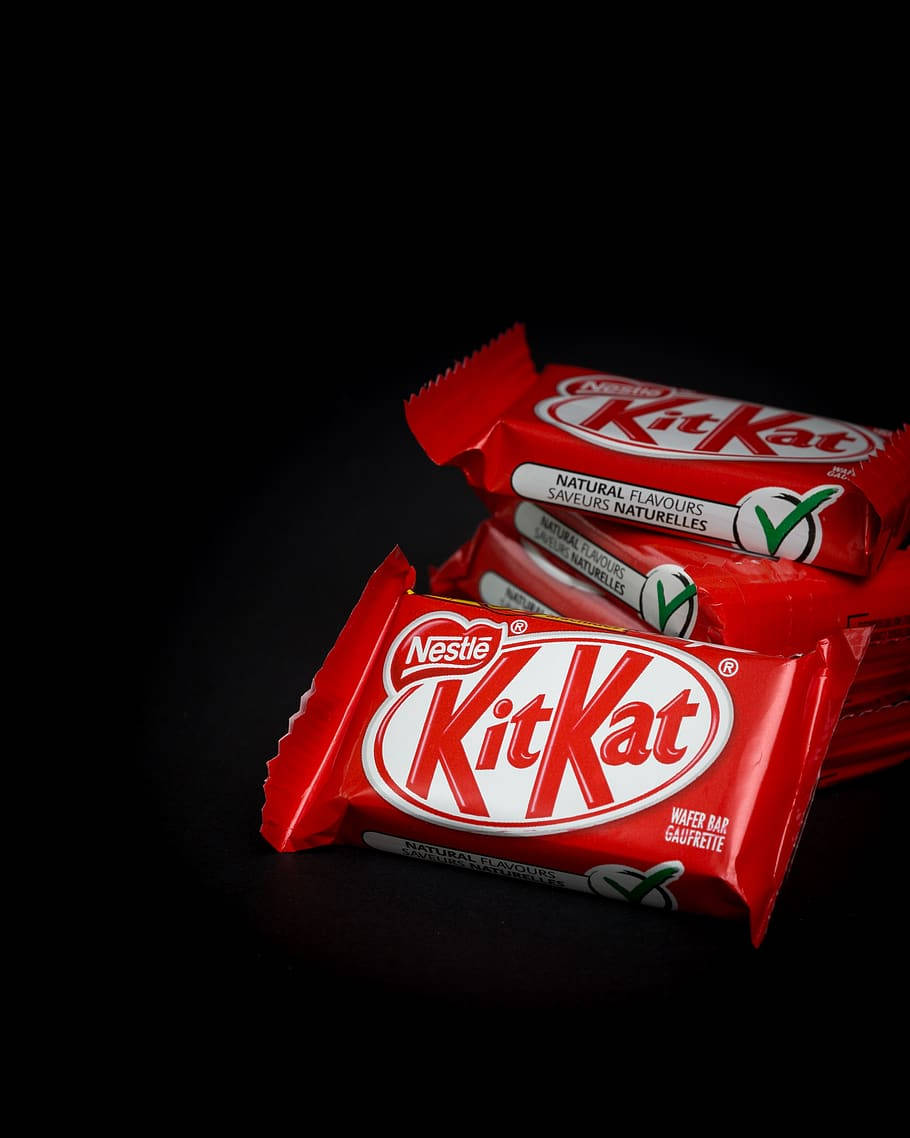 Stack Of Kit Kat Chocolates Background