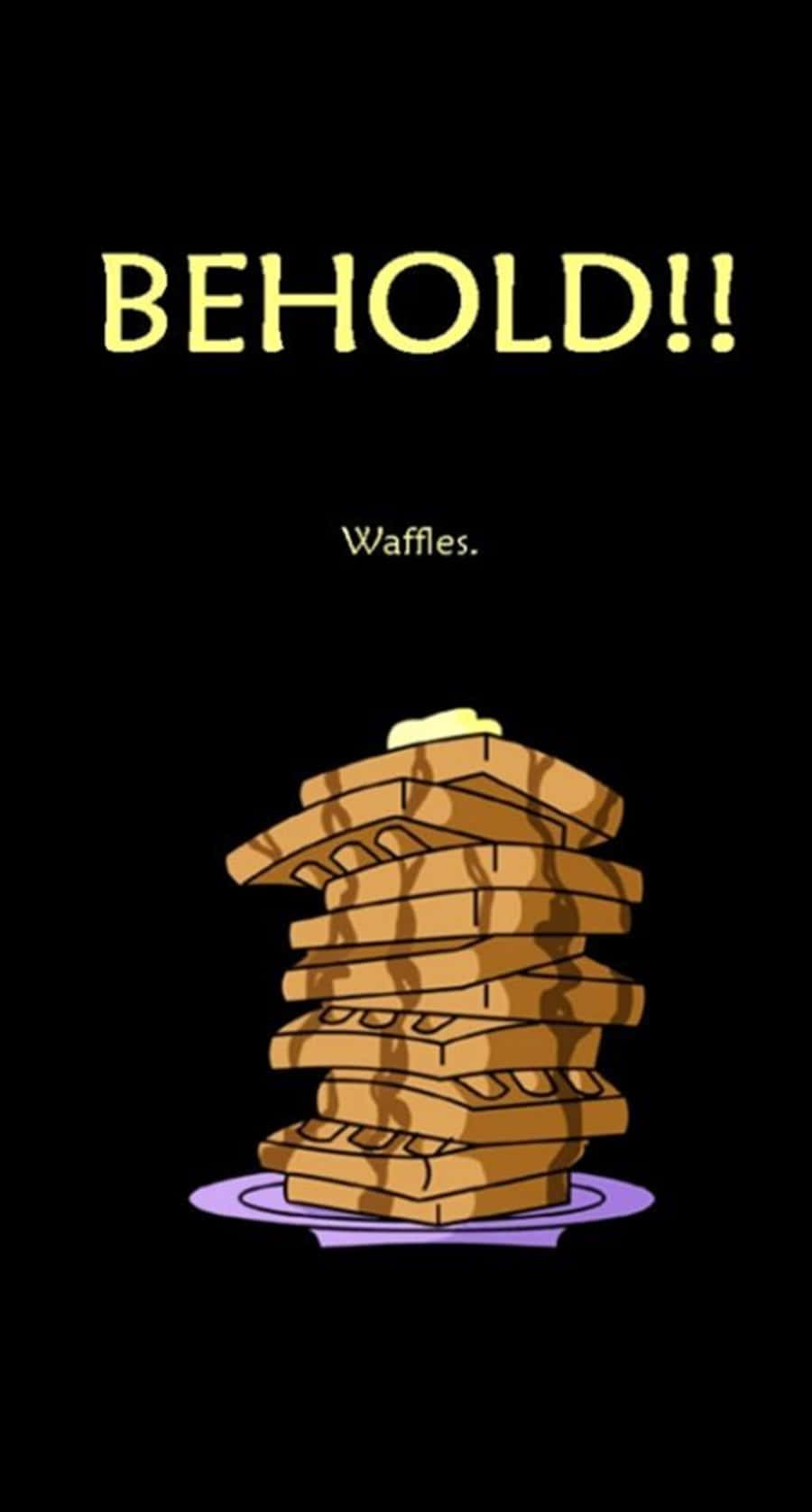 Stack Of Waffles Funny Adult Phone Background
