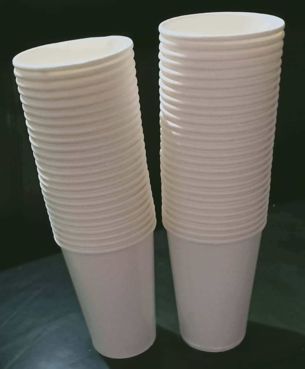 Stack Of White Disposable Cups Background