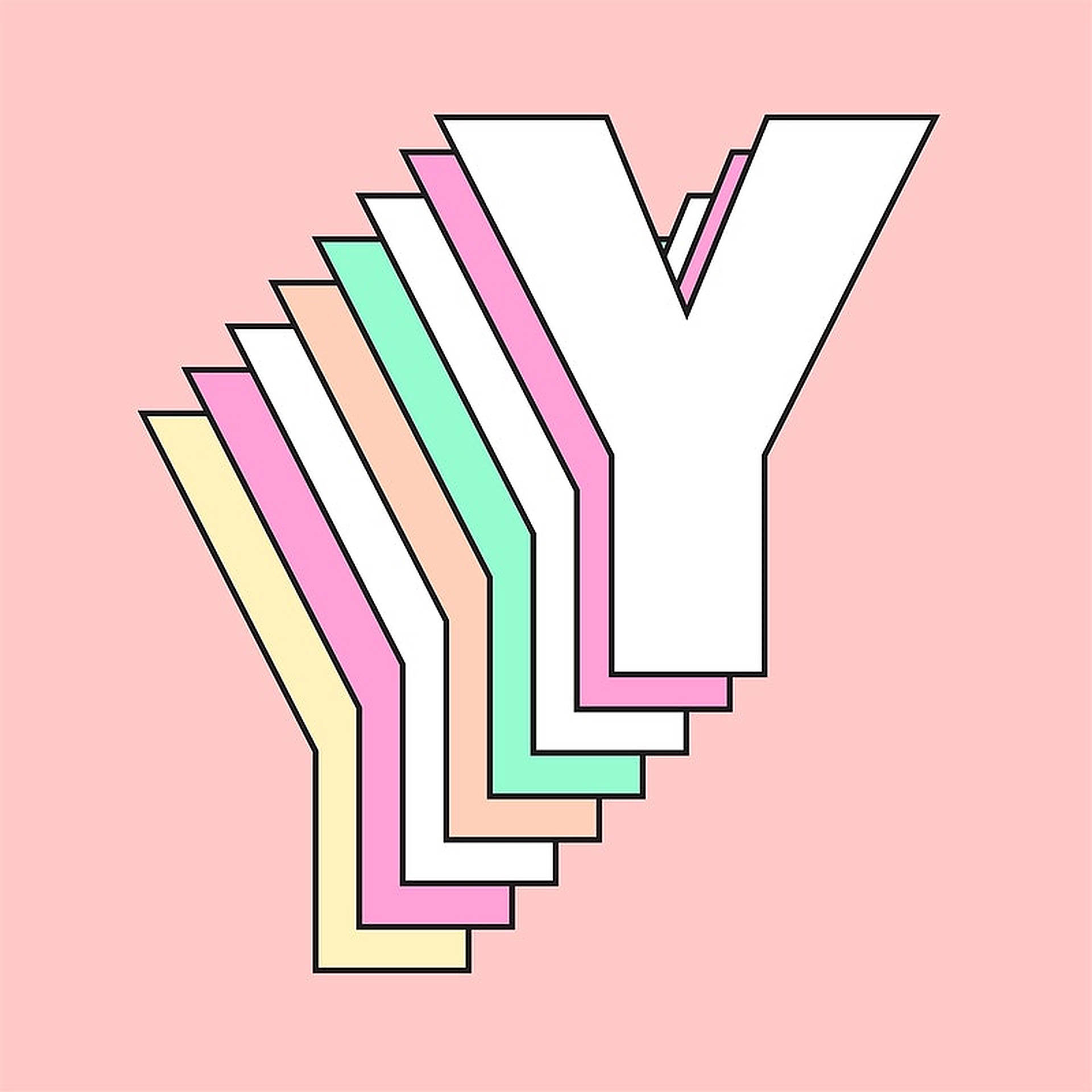 Stacked Letter Y Background