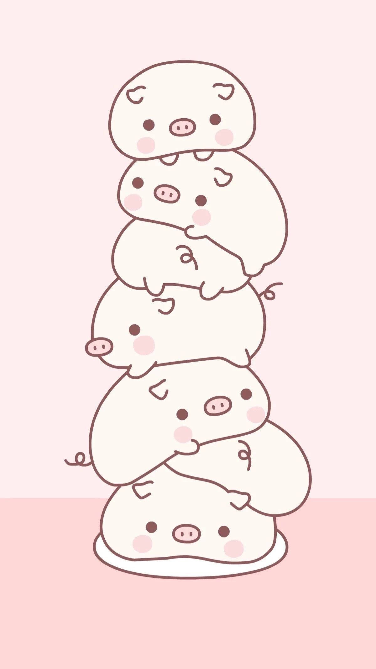 Stacked Piggy Marshmallow Background