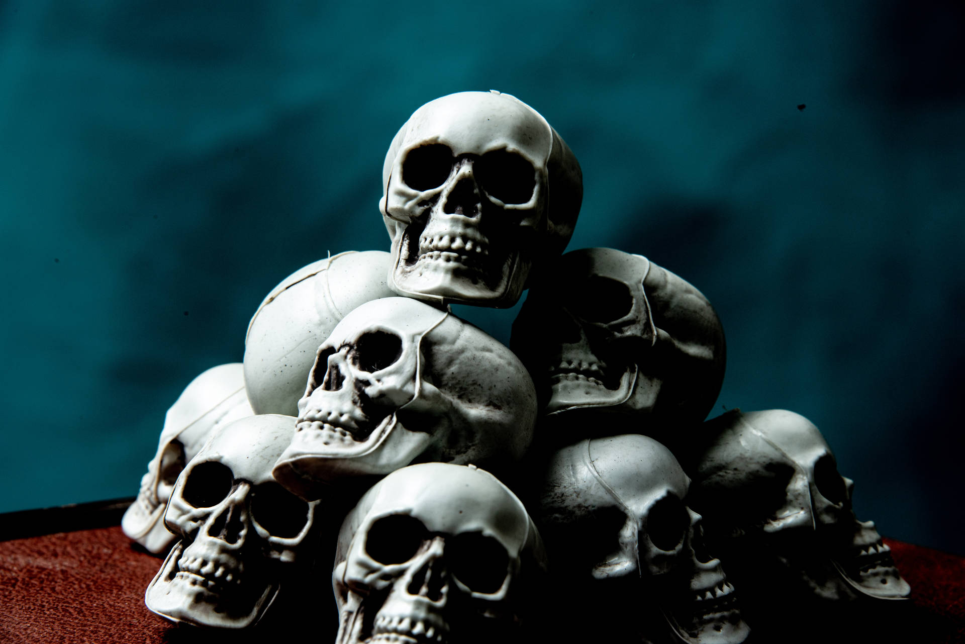 Stacked Skull Halloween Computer Background