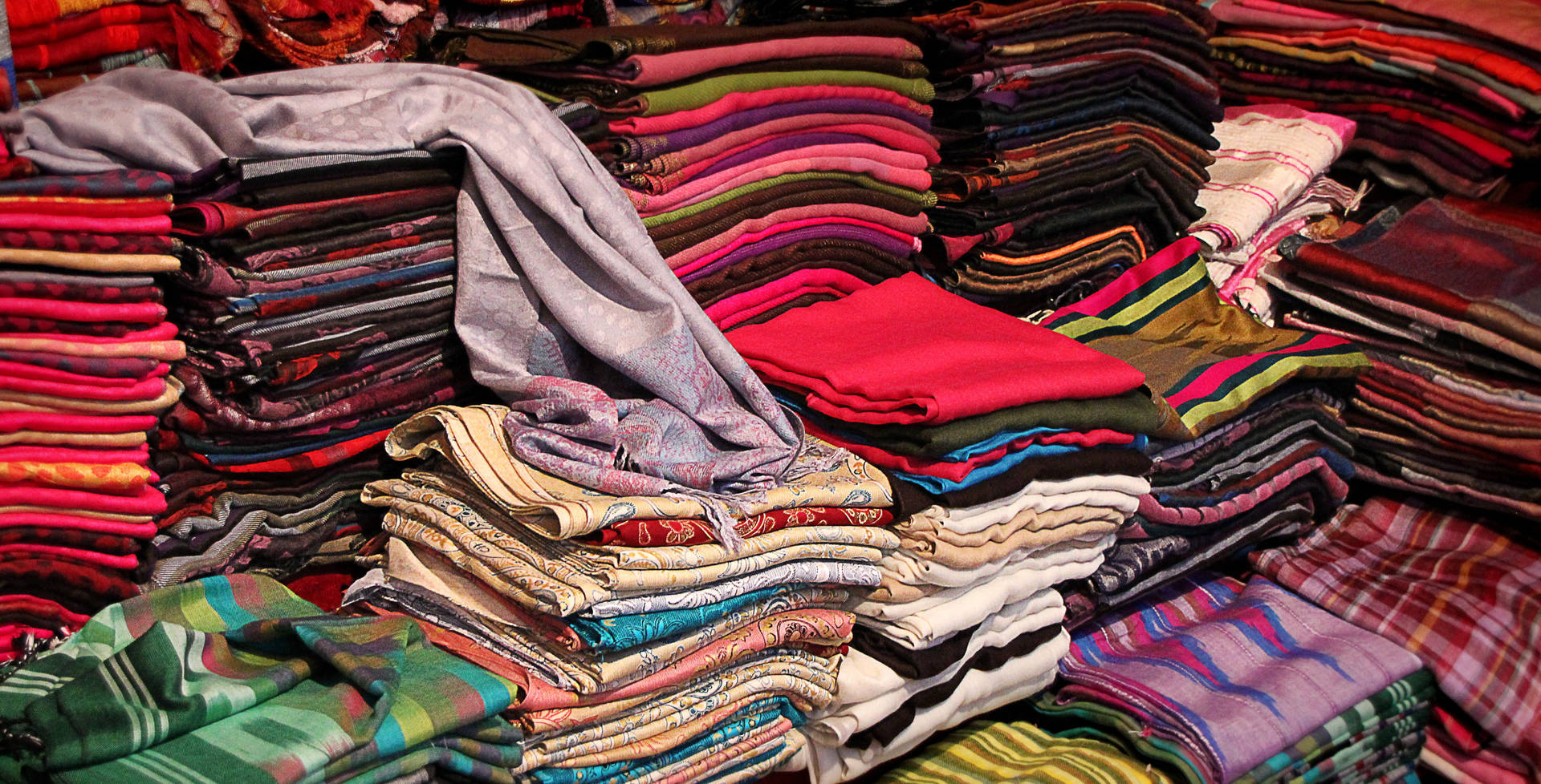 Stacks Of Clothes With Prints