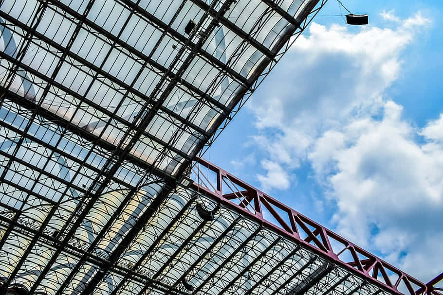 Stadium Sky Structure View Background