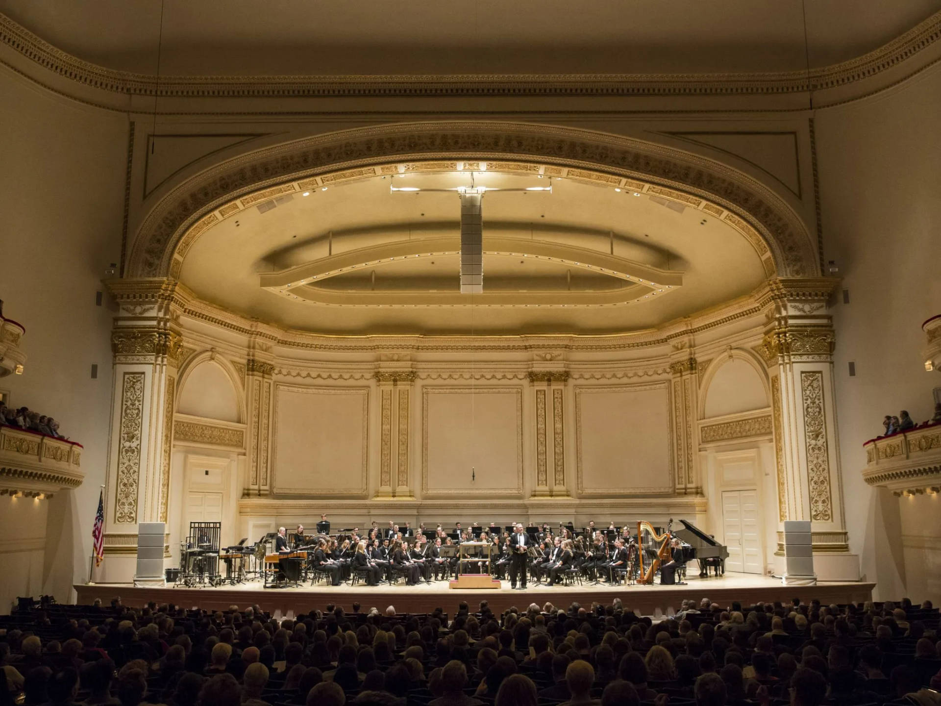 Stage Lights Open Carnegie Hall Background