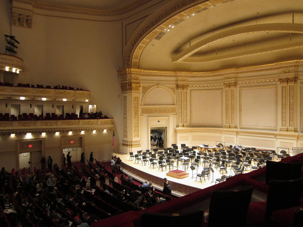 Stage Set Performance Carnegie Hall Background