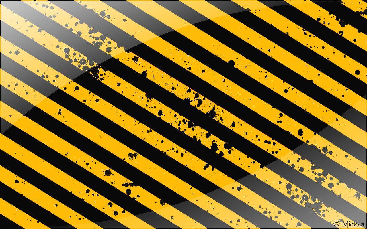 Stained Construction Hazard Stripes