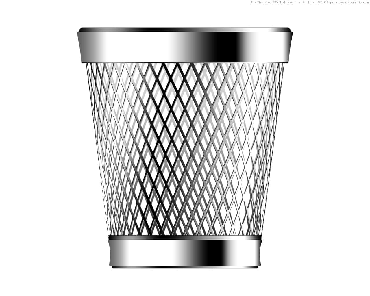 Stainless Steel Metal Mesh Trash Can Background