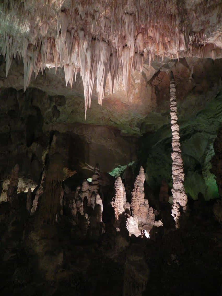 Stalactites Carlsbad Caverns National Park Background