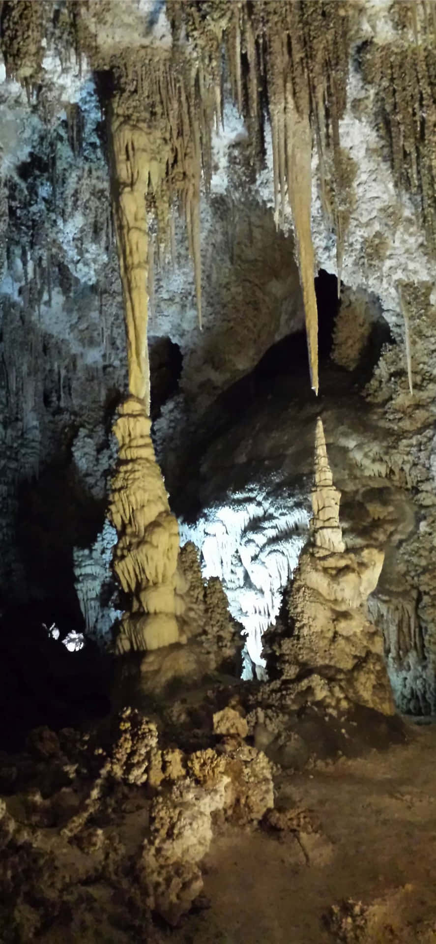 Stalagmites Carlsbad Caverns National Park Background