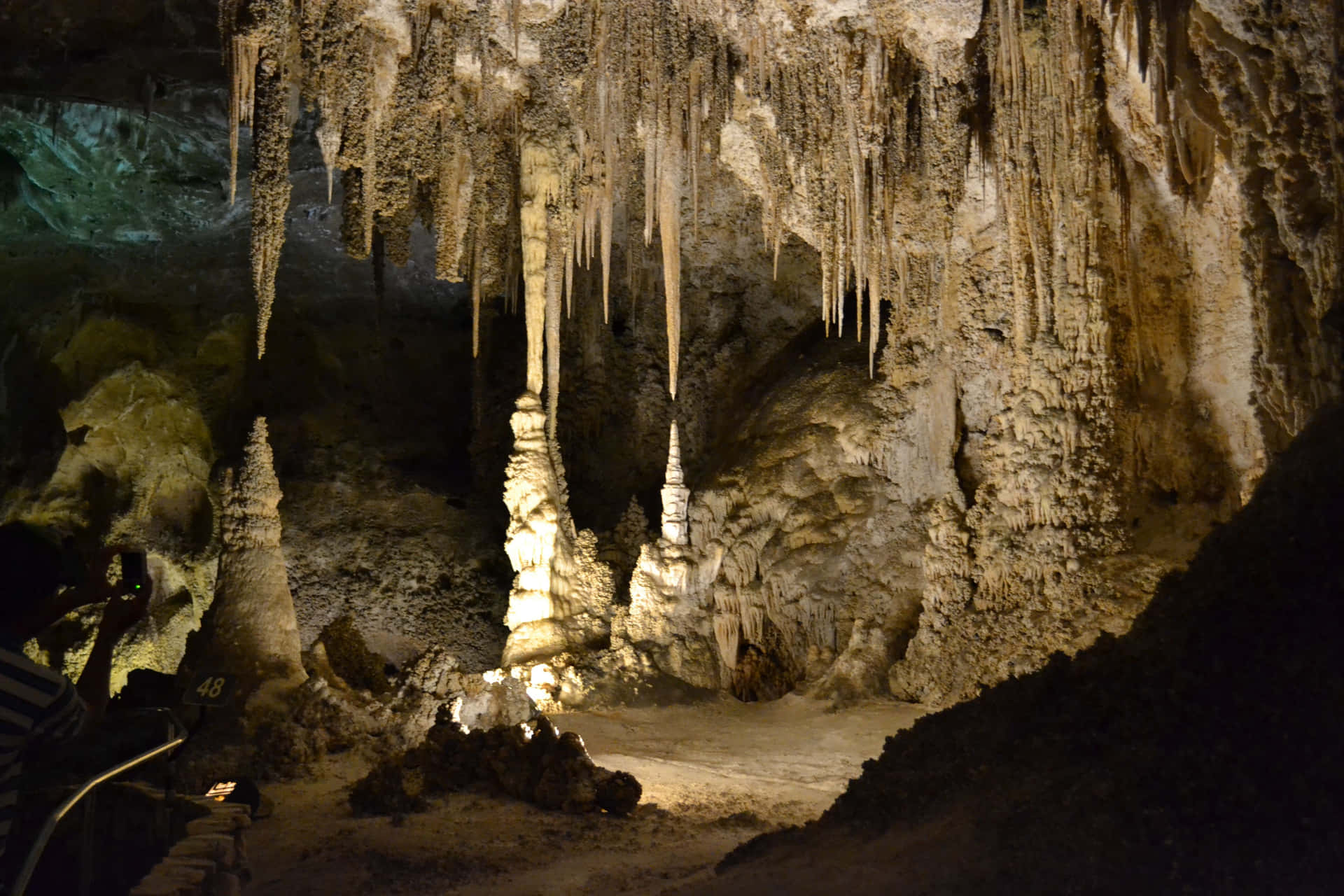Stalagmites Stalactites Carlsbad Caverns National Park Background