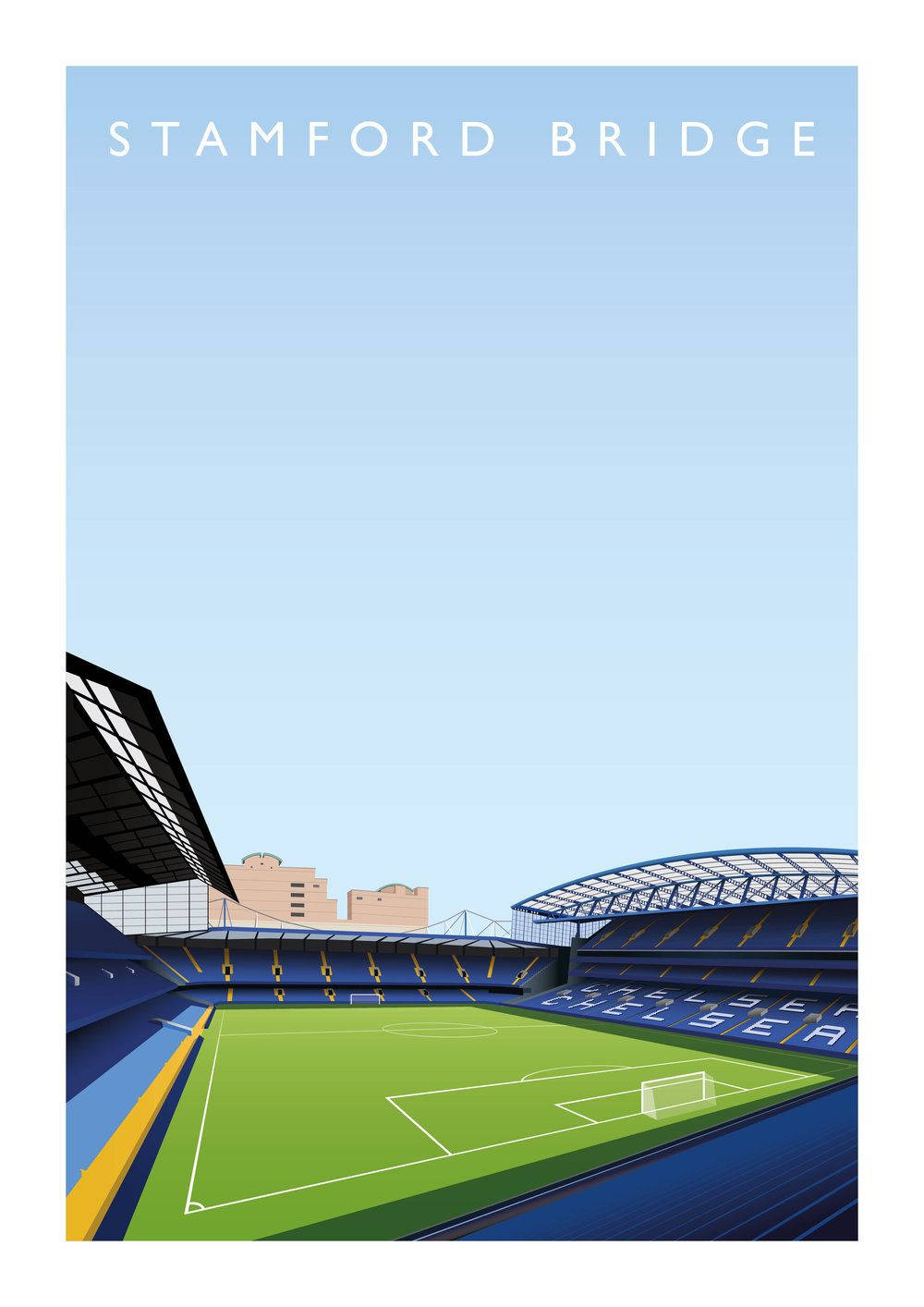 Stamford Bridge Digital Art With Name Background