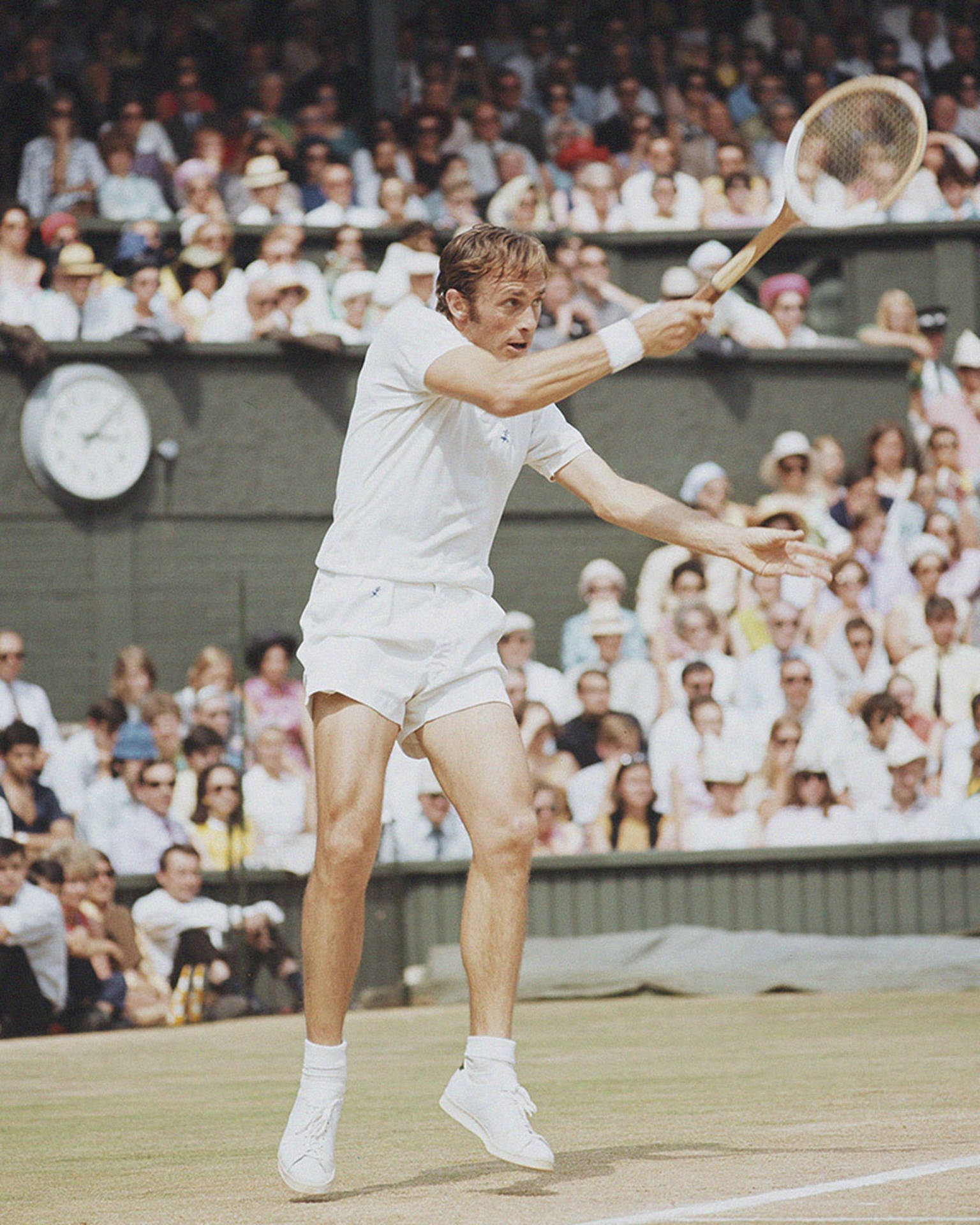 Stan Smith Playing In All White Background