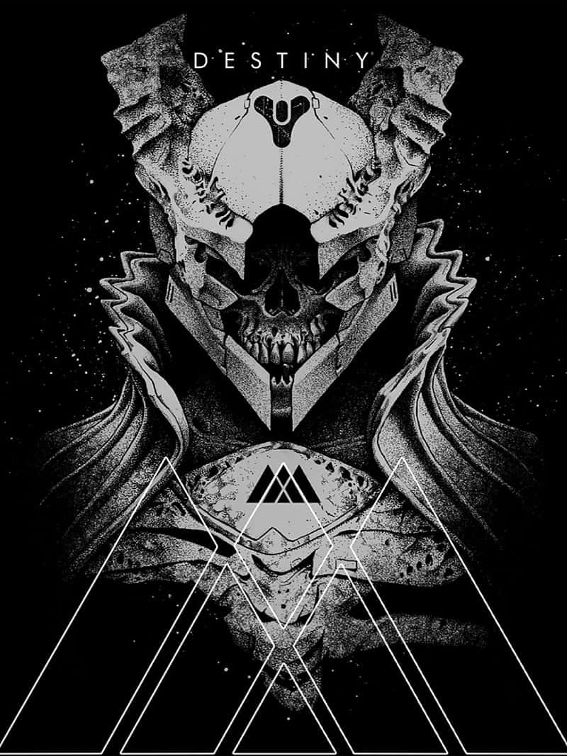 Stand In Defiant Power As The Warlock Charged With Defending Humanity Background