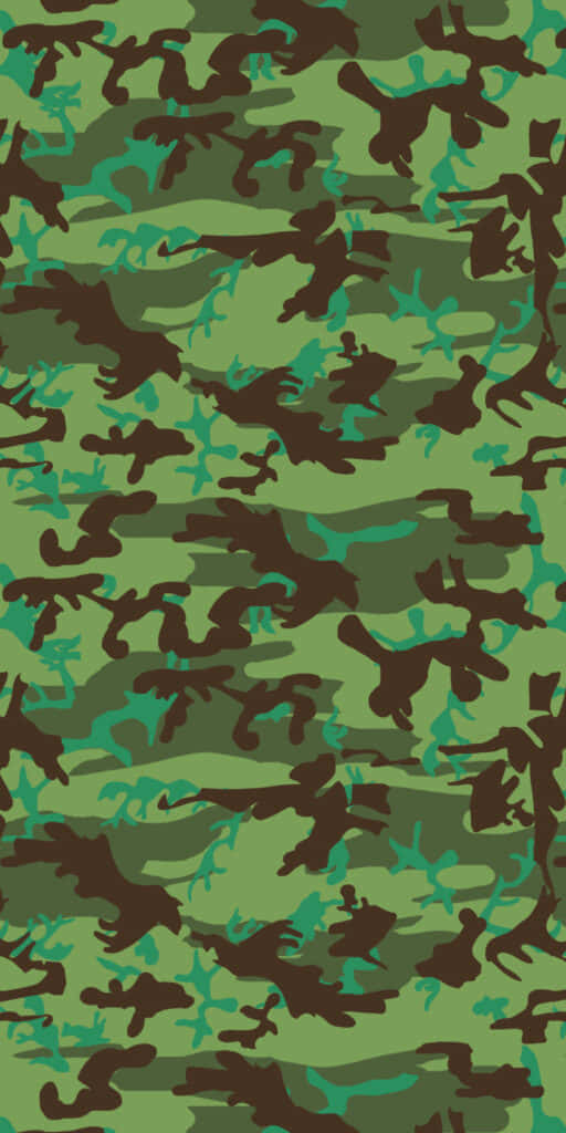 Stand Out And Blend In With Green Camo Background