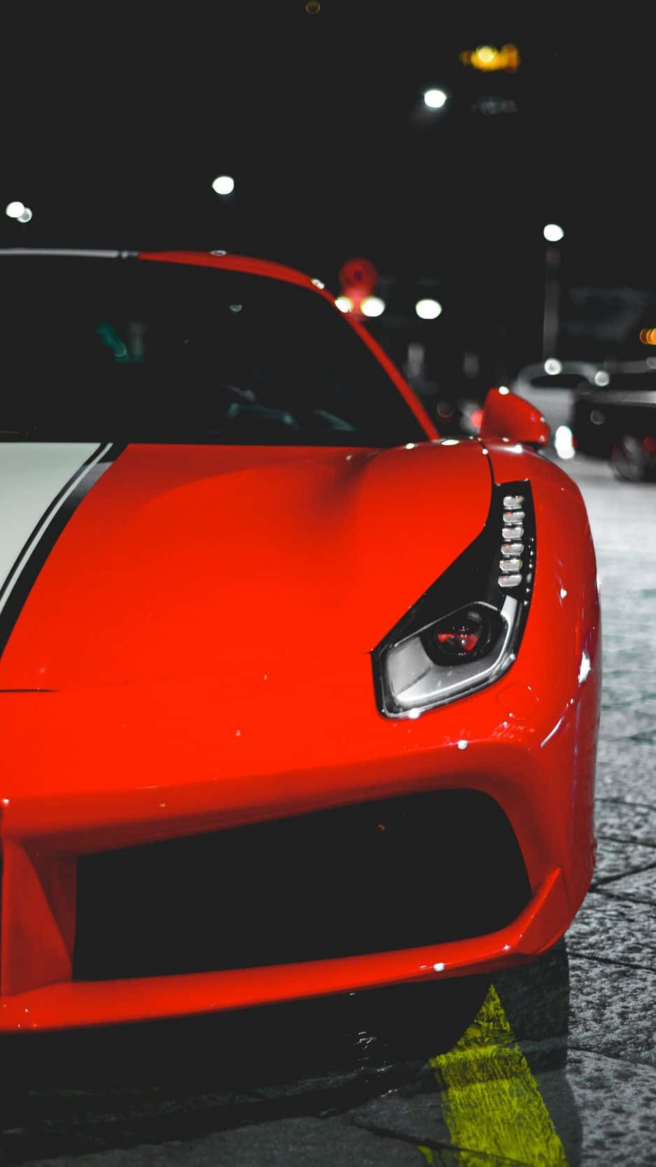 Stand Out From The Crowd With The Stylish Red Car Iphone Background