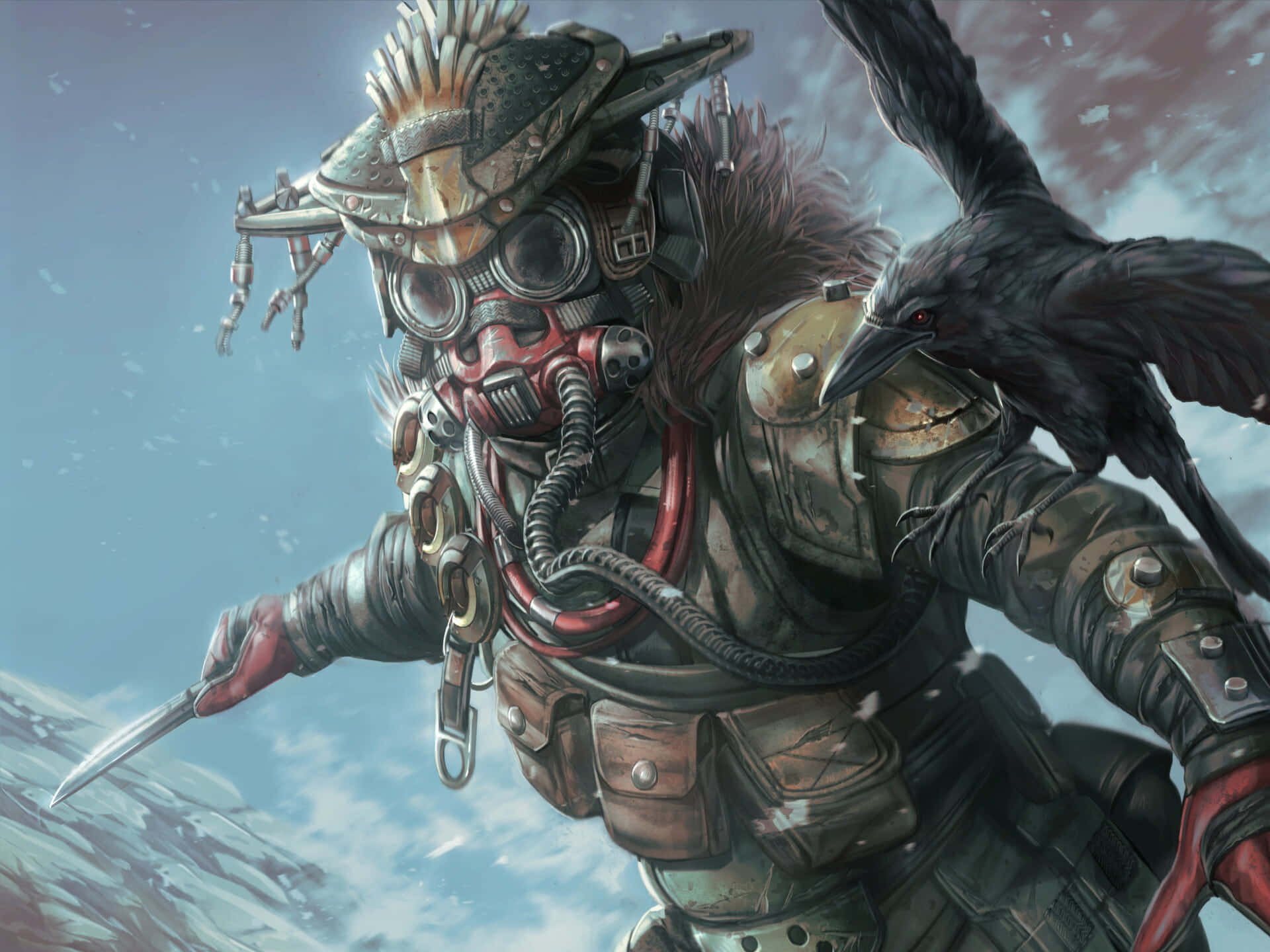 Stand Out From The Pack In Apex Legends With The Powerful And Mysterious Bloodhound Background